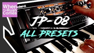 Video thumbnail for Roland Boutique JP-08 | All Presets demo by Whentherushcomes