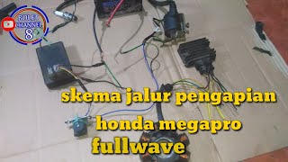 Download lagu Honda Megapro electrical circuit diagram, starting from the spool, rectifier, pulser, CDI, coil mp3