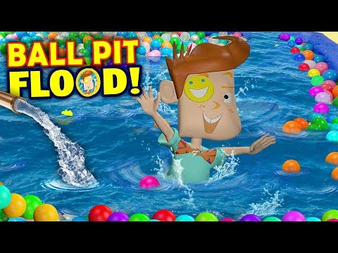OUR BALL PIT FLOODED! Crazy Washer Machine + Chick Fil A No Like Shawn FUNnel Vision Flood Vlog