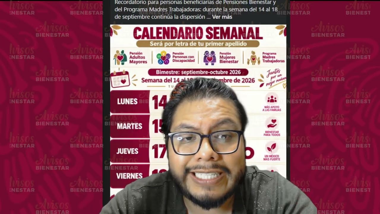 PAGO DE LA PENSIÓN BIENESTAR! del 14 al 18 sept-oct pension bienestar adulto mayor y mujer bienestar