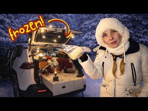 Solo Winter Car Camping in Canada