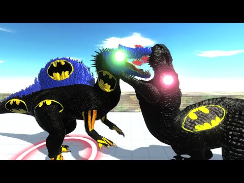 BATMAN VS GORO SPINOSAURUS DEATH RUN - Animal Revolt Battle Simulator