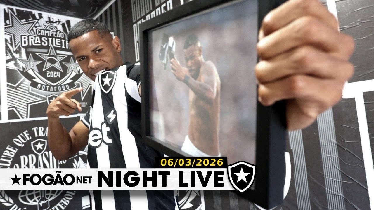 NIGHT LIVE | Botafogo oficializa o retorno de Júnior Santos até o fim de 2026