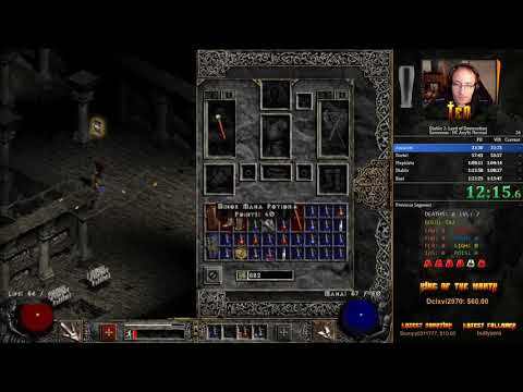 Diablo 2 LoD HC Any% Norm Sorceress Speedrun - 1:17:12
