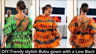 How To Sew a Stylish Backless Bubu Gown ✂️👗 | Easy DIY Bubu Dress Tutorial for Beginners