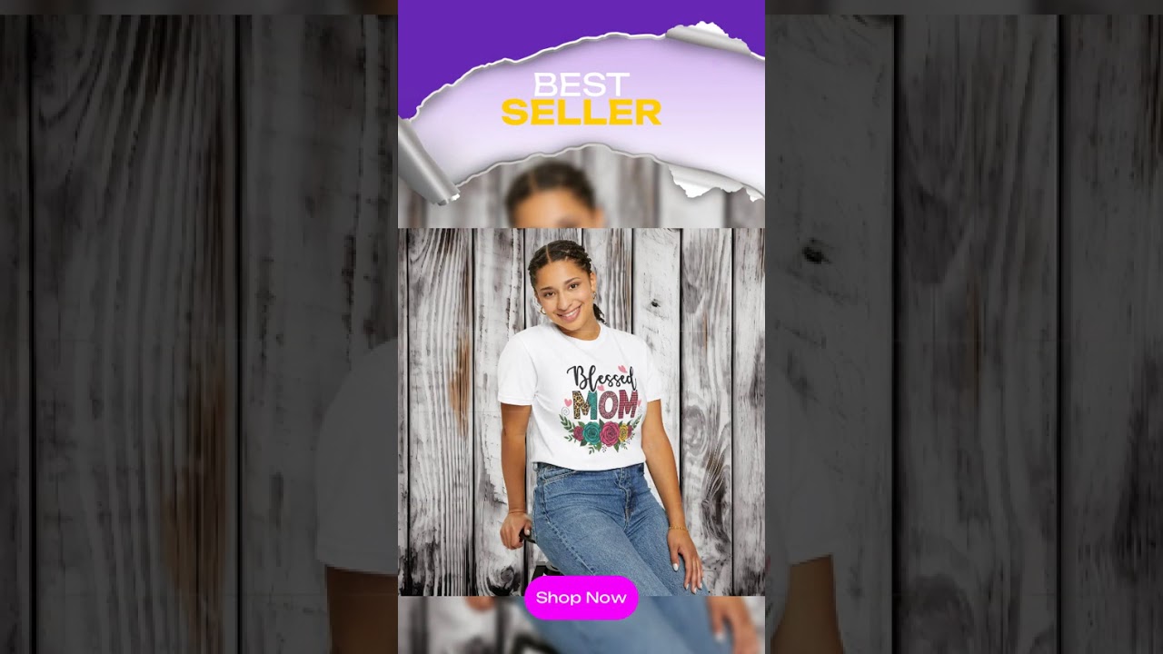 Blessed Mom floral design T-Shirt | Mothers Day, roses