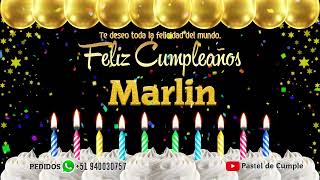 Feliz Cumpleaños Marlin - Pastel de Cumpleaños con Música para Marlin