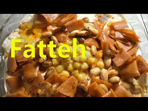 Fatteh / Fatta / Kichererbsen und Sesampaste /vegetarisch/