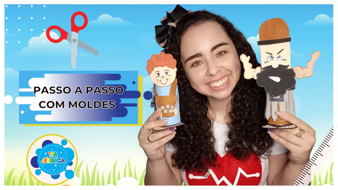 DIY| Davi e Golias de Papel Higiênico Com Moldes