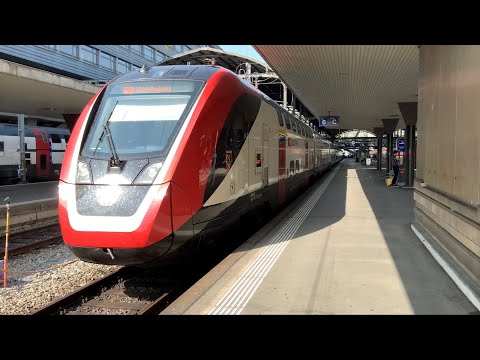 Ausfahrt des IR70 in Luzern auf Gleis 6