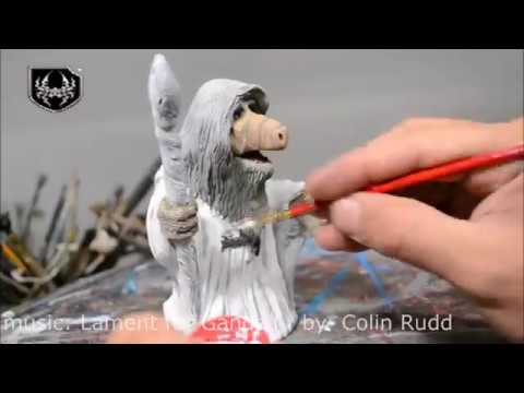 GandAlf  (polymer clay figure paint sesion)