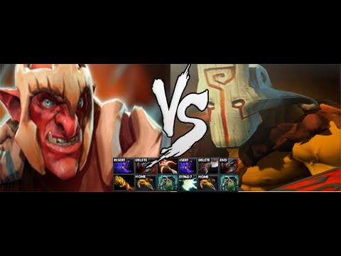 Dota2 Battle 1vs1 (juggernaut VS Troll Warlord)