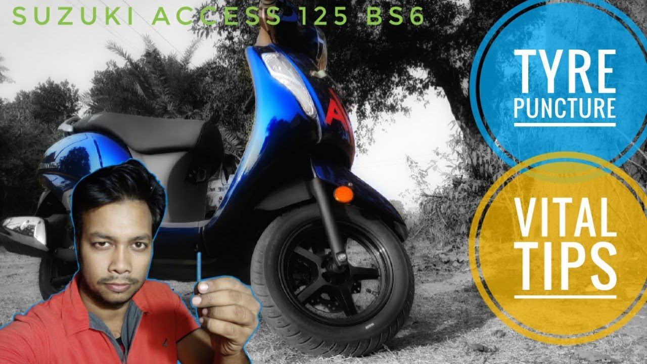 Watch video Suzuki Access 125 bs6 tyre puncture repair | Tubeless Tyre puncture repair TIPS Now Suzuki Access 125 bs6 tyre puncture repair | Tubeless Tyre puncture repair TIPS