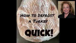 How to Defrost a Turkey Quickly and Safely - How to  Quickly Defrost a Frozen Turkey