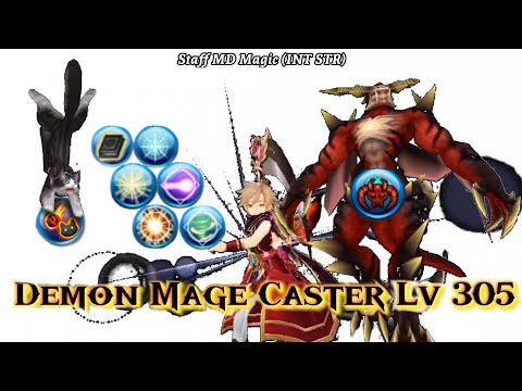Toram Online - Demon Mage Caster Lv305  Staff MD Magic ( INT STR ) Build