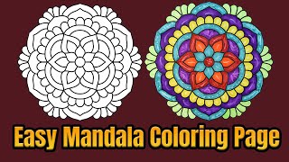 Mandala Coloring Page Colored With Relaxing Music Colored By Osman Mandalas World | Video 25