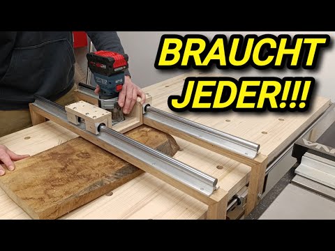 Ich habe eine Planfräsvorrichtung für die Oberfräse gebaut // Günstige Planfräse bauen