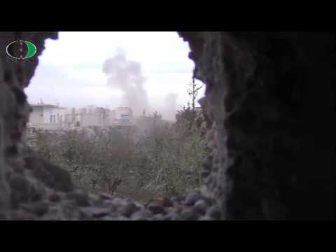 التصدي لقوات النظام من قبل لواء أنصار السنة على جبهة المسكين في ريف درعا