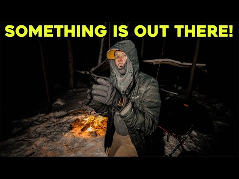 (BIGFOOT IS OUT HERE!) VERY SCARY ENCOUNTER while WINTER CAMPING ALONE in the HAUNTED WOODS