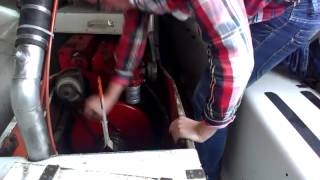 Starting engine historic free fall boat