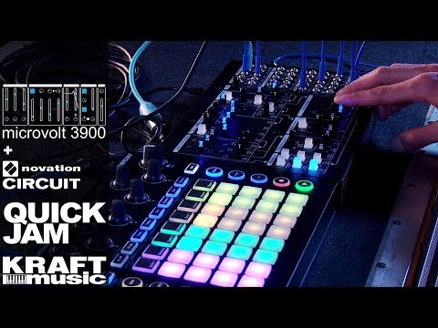 Pittsburgh Modular Microvolt 3900 & Novation Circuit - Quick Jam