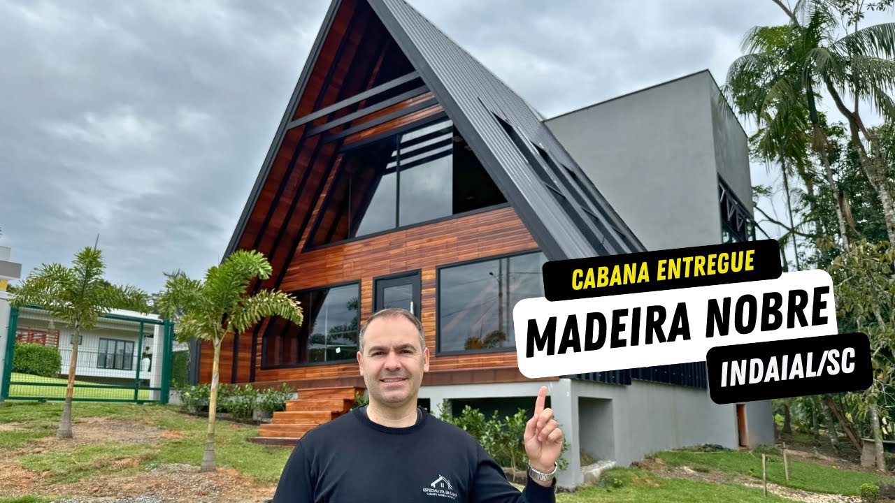 Cabana de Madeira com Mezanino #CabanadeMadeira