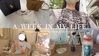 【vlog】働くOLの4日間👩🏻‍💼🏢GRWM🏠洋服ｺｽﾒ散財&肌管理して小麦を食らう日常🫠小さな夢が叶った日🍨新ネイル💅