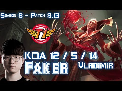 SKT T1 Faker VLADIMIR vs GRAVES Bot Lane - Patch 8.13 KR Ranked