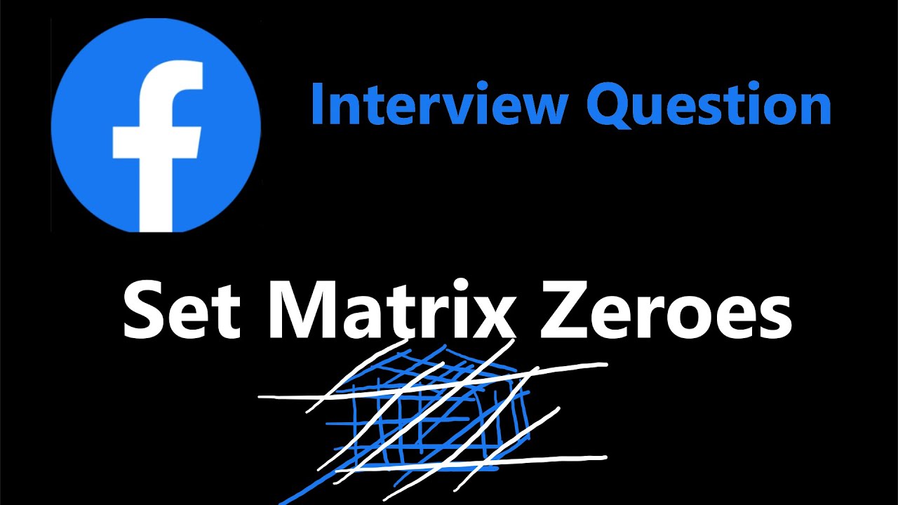 Set Matrix Zeroes - In-place - Leetcode 73