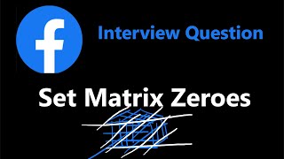 YouTube video 'Set Matrix Zeroes - In-place - Leetcode 73'