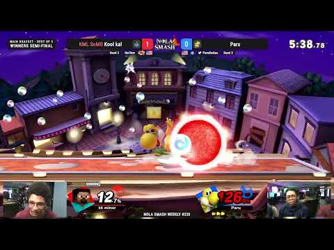 NOLA Smash Weekly #320 - KML SoMD Kool Kal (Steve) Vs. Paru (Yoshi)