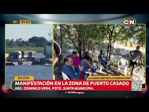 Protesta en Puerto Casado contra la corrupción