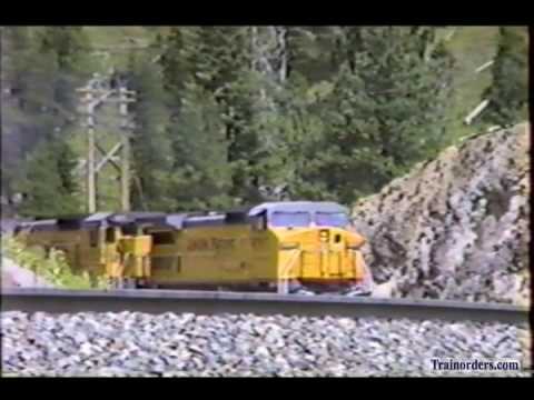 Classic Railroad Series 526 - UP 9347 at Meacham, OR Blue Mountains July 3, 1992