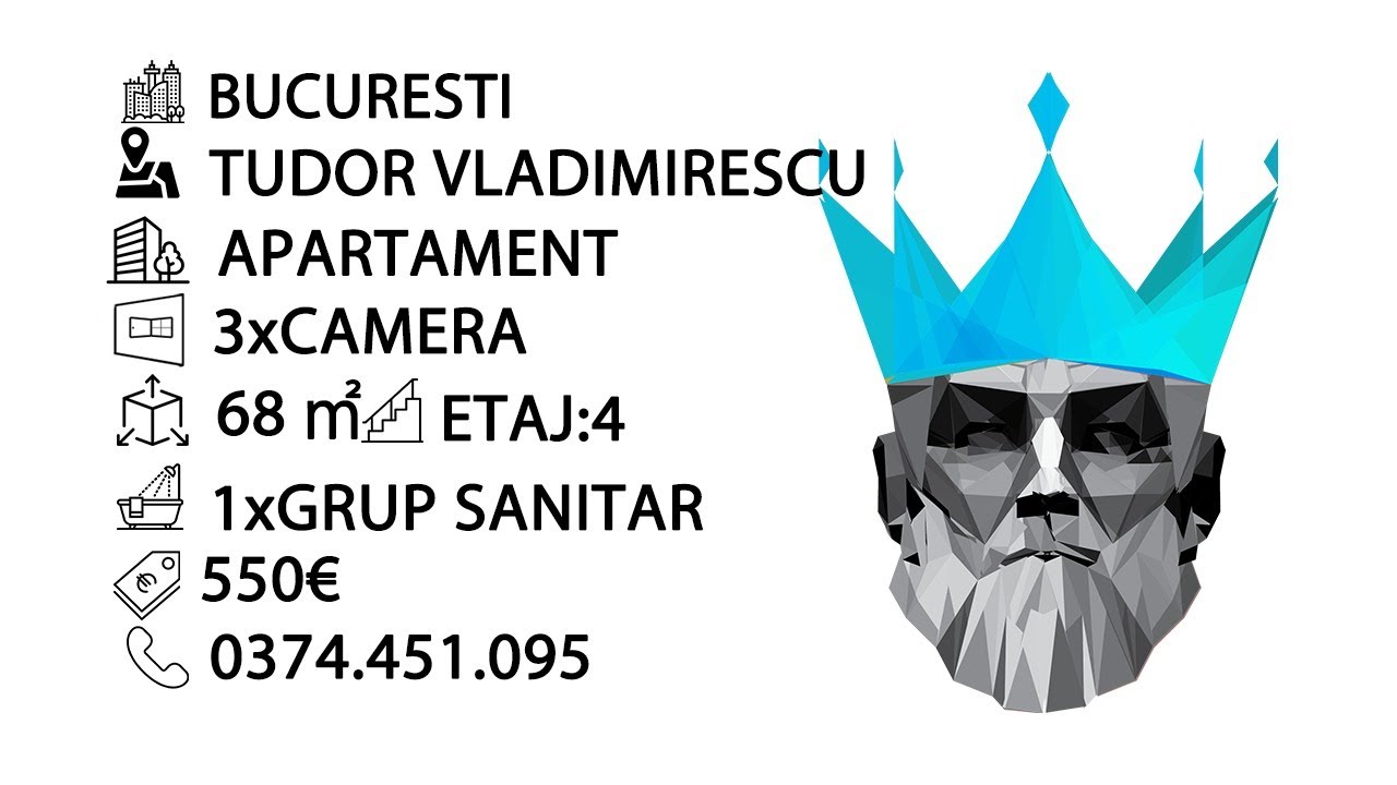 Tur video Tudor Vladimirescu | 3 Camere | 2x Balcon | Parcare | Proximitate Metrou 