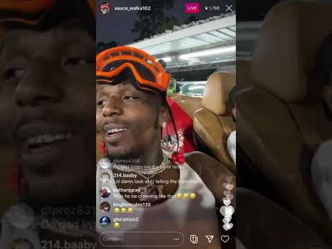 Sauce walka and Lil CJ kasino clowning go yayo on live 😂😂😂