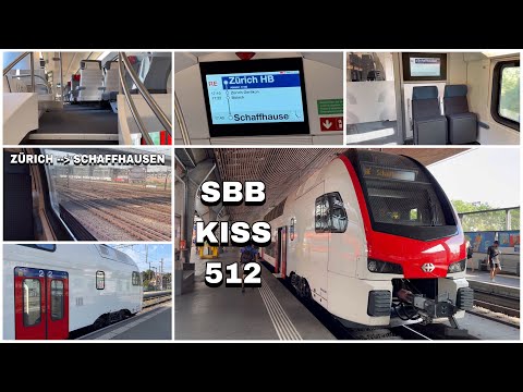 Mitfahrt im neuen (SBB KISS 512) von Zürich HB nach Schaffhausen