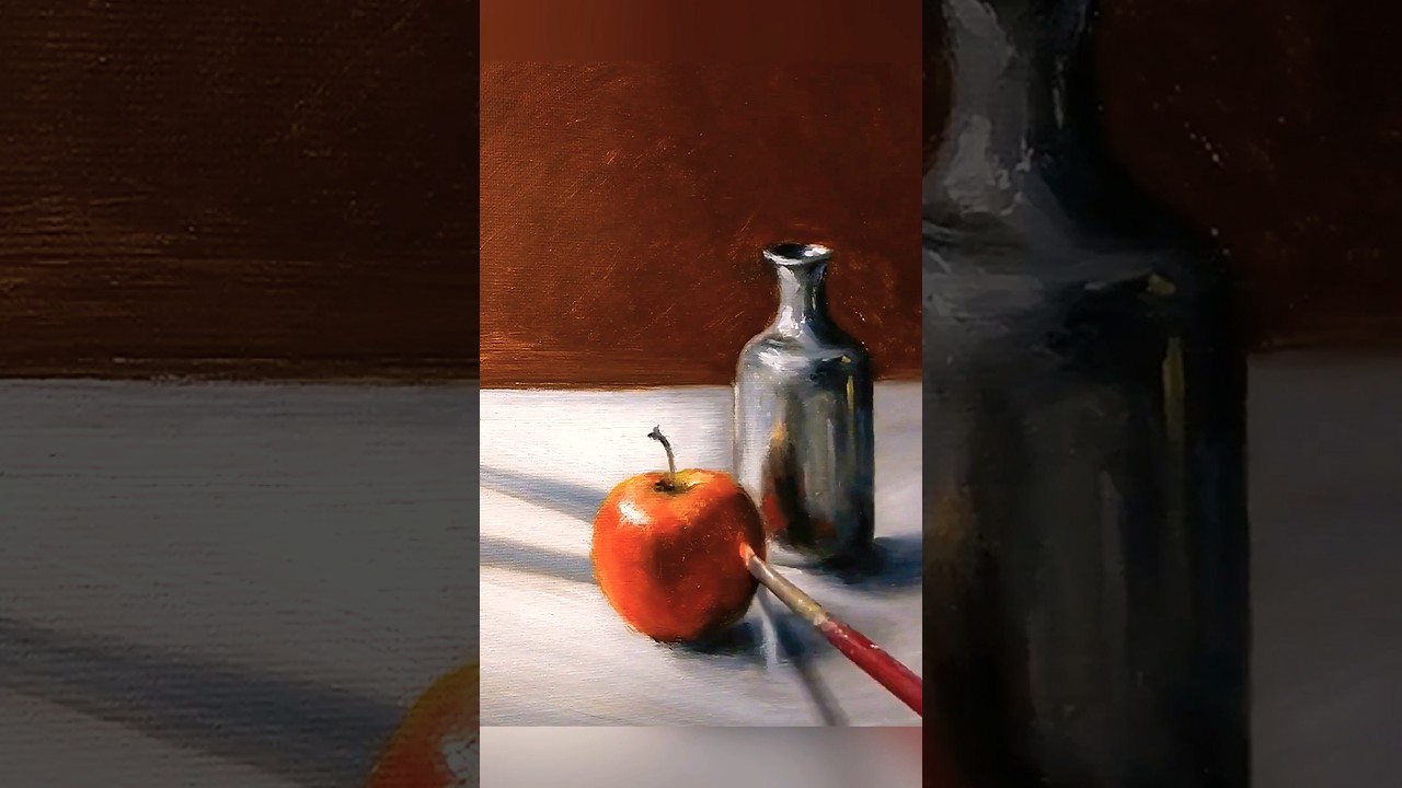 Painting the still life objects cont - Oil on canvas