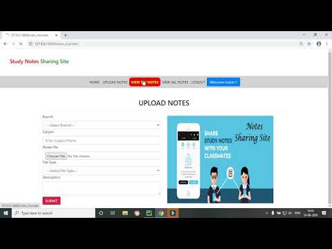 26 Python Django Project || Notes Sharing Site || Hindi