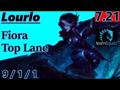 TL Lourlo as Fiora Top Lane - S7 Patch 7.21 - NA Challenger - Full Gameplay