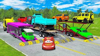 Download lagu TRANSPORTING PIXAR CARS & FRUITS WITH COLORED & JOHN DEERE vs CLAAS vs TRACTORS - BeamNG.drive #983 mp3