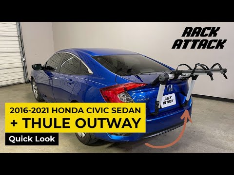 2016-2021 Honda Civic Sedan with Thule OutWay Hanging Bicycle Rack