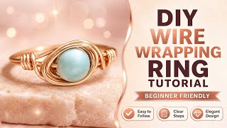 Simple Blue Bead Wire Ring Tutorial | Easy DIY Jewelry