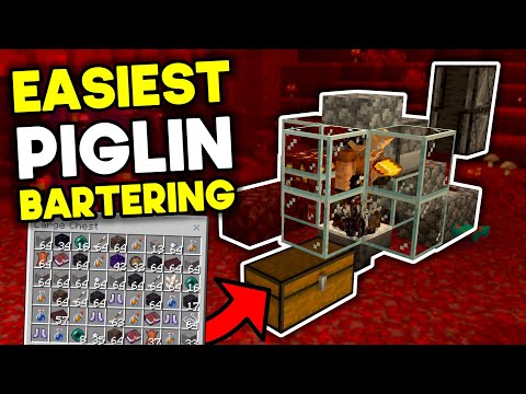 Easiest Piglin Bartering Farm Minecraft Bedrock 1.21 (2025)