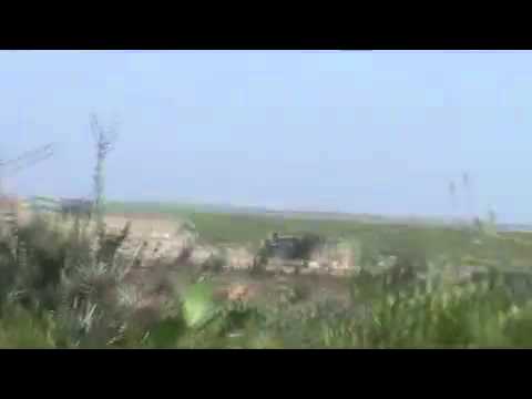 استهداف حاجز لقوات النظام بقذائف الهاون من قبل الجبهة الجنوبية في كفرومة في محافظة إدلب