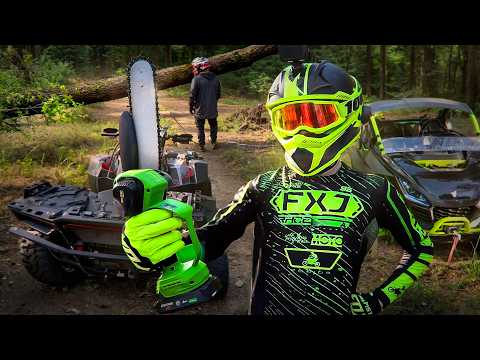 Clearing the trail for rides — Electric saw test!