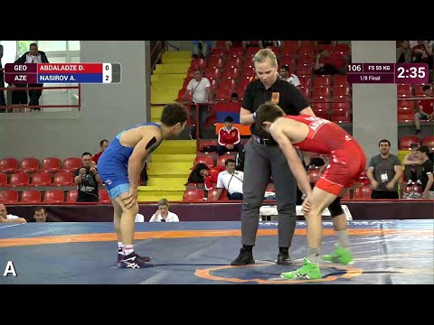 1/8 FS - 55 kg: D. ABDALADZE (GEO) v. A. NASIROV (AZE)