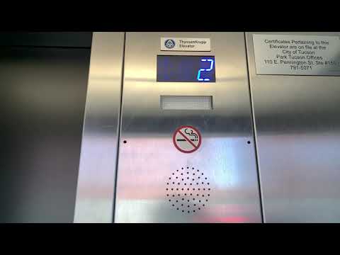 4K-60: Dover Impulse (mod by ThyssenKrupp Hydraulic Elevator/Lift @ City/State Garage Tucson AZ