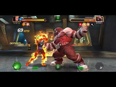 5* Rank4 Human Torch vs Juggernaut ROL - MCOC