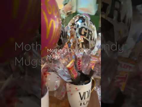 Mother’s Day candy mugs #basketmaker #diy #seasonal #mothersday #gift #love