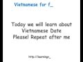 Learn how to speak Vietnamese Date